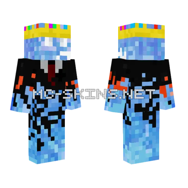 King Loyve No Second Layer Minecraft skin, front and back