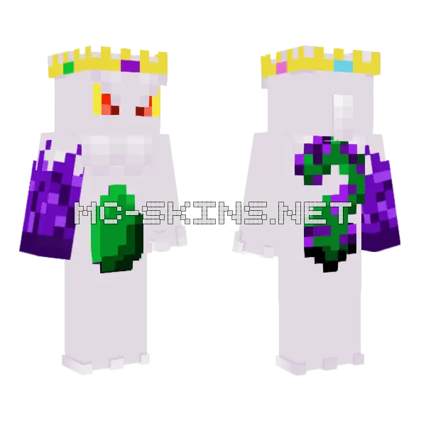 King Mewtwo Frustration Mode Minecraft skin, front and back
