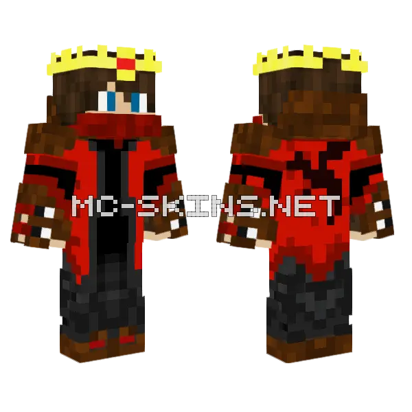 King Of Dragons Minecraft skin, front and back