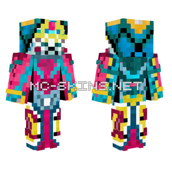 King Of The Knights V2 Minecraft skin, front and back