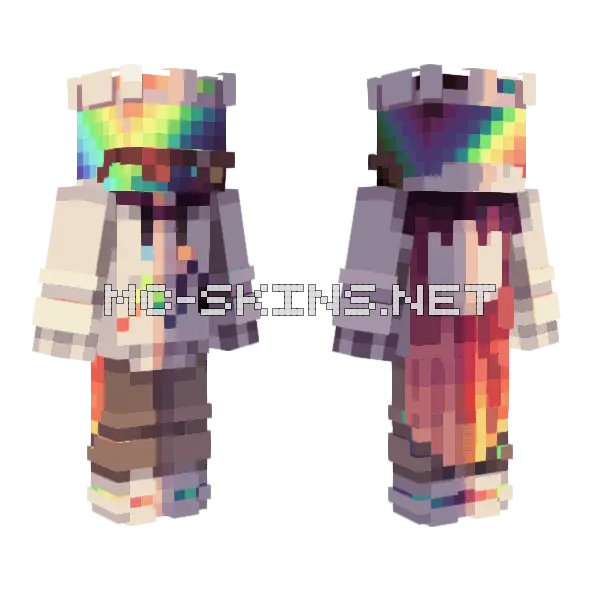 King Of The Spectrum Minecraft skin, front and back