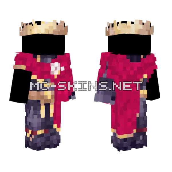 King Overlay Minecraft skin, front and back