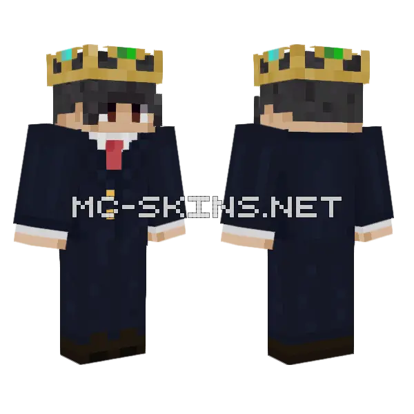 King Rue Suit Minecraft skin, front and back