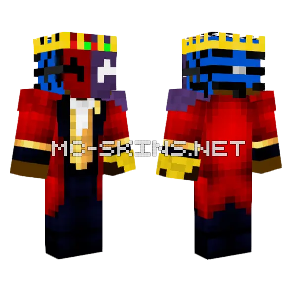 King Shad Minecraft skin, front and back