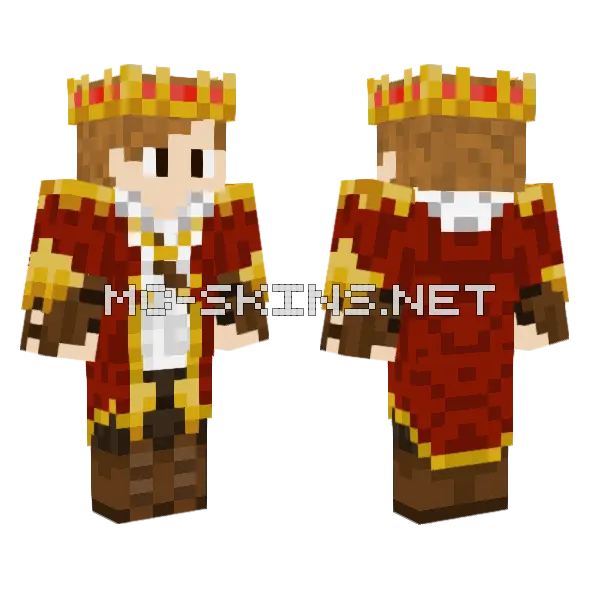 King Skin Minecraft skin, front and back