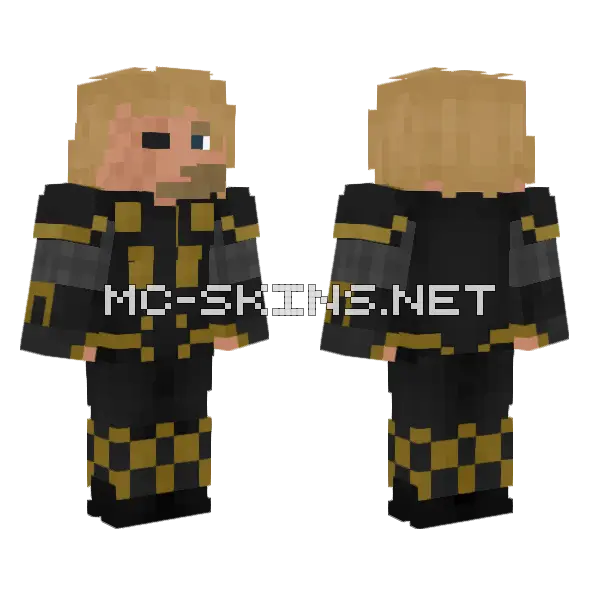 King Thor Marvel Zombies Minecraft skin, front and back