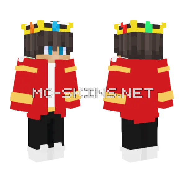 King With Crown Minecraft skin, front and back