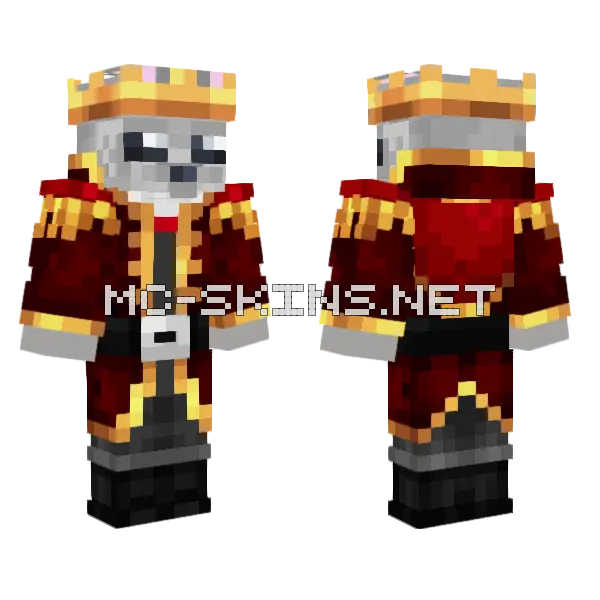 King Wolf Skin Minecraft skin, front and back