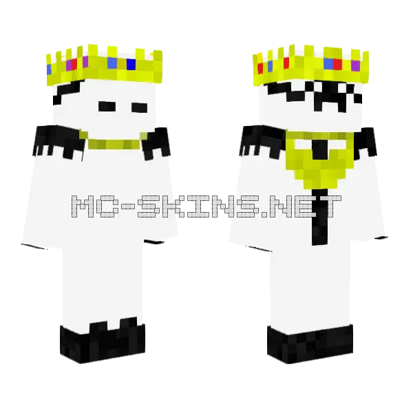 Kingzu Minecraft skin, front and back