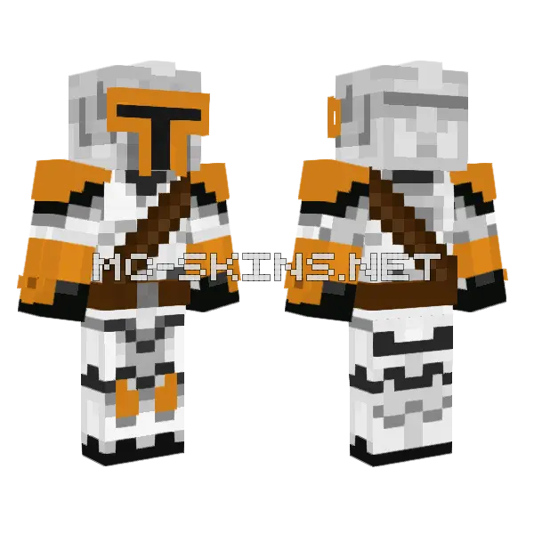 Kino Mandalorian V2 Minecraft skin, front and back