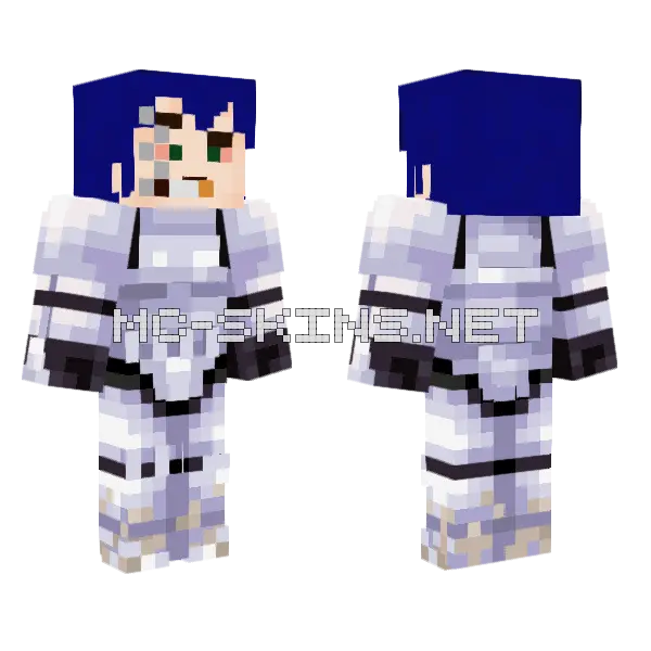 Kino Stormtrooper Minecraft skin, front and back