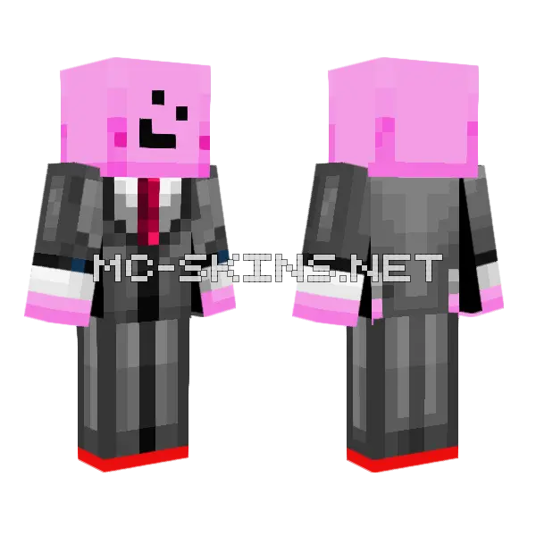 Kirbi Minecraft skin, front and back