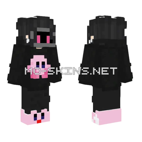 Kirbygamer555 Girl Ver Minecraft skin, front and back