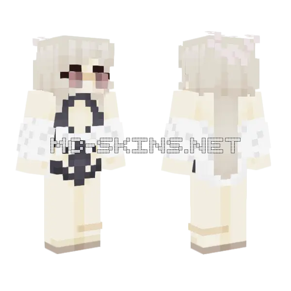 Kirifuji Nagisa Swimsuit Minecraft skin, front and back