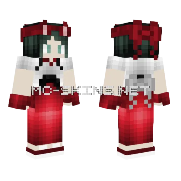 Kiriko Overwatch Minecraft skin, front and back