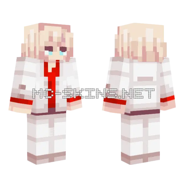 Kiryu Eichi Minecraft skin, front and back