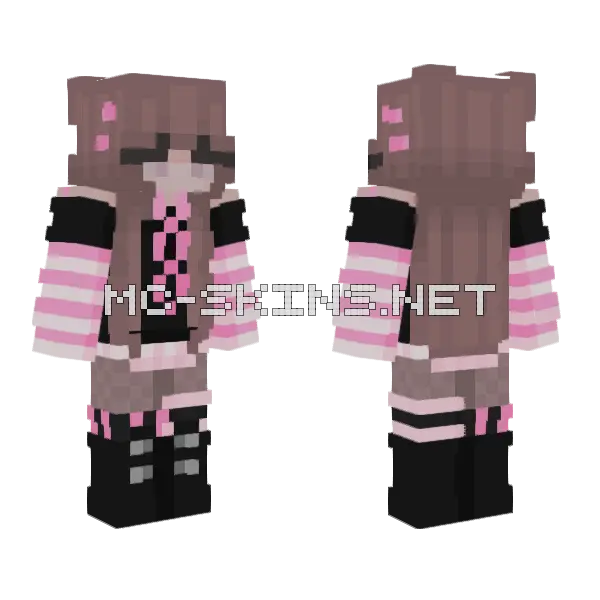 Kiss Me On My Red Cheeks Minecraft skin, front and back