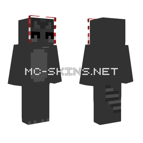 Kitsu Minecraft skin, front and back