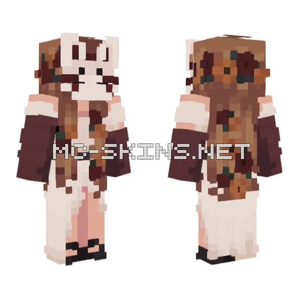 Kitsune Killer OC Minecraft skin, front and back