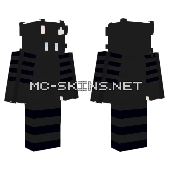 Kitty Minecraft skin, front and back