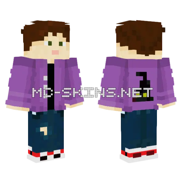 Kitty Armie OC Minecraft skin, front and back