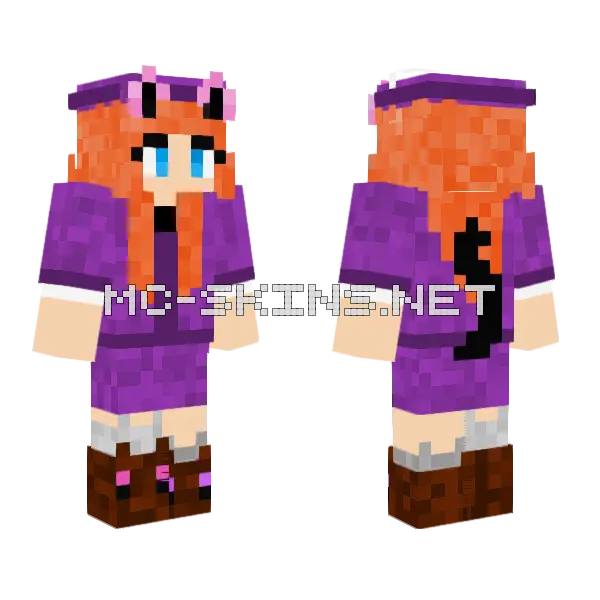Kitty of Bromigo A S Minecraft skin, front and back
