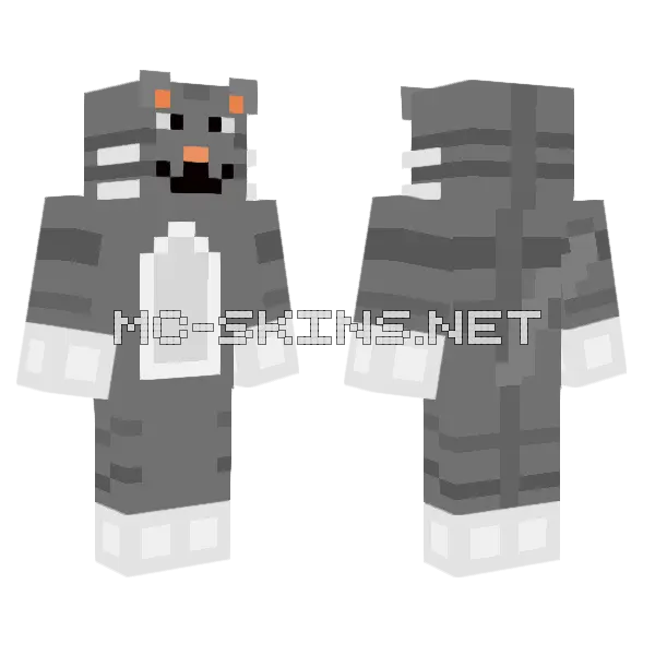 Kitty V2 Minecraft skin, front and back
