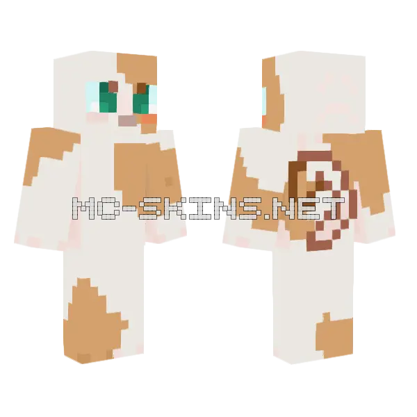 Kityyyy Cat Girl Minecraft skin, front and back