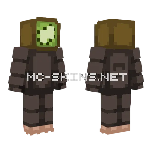 Kiwi Hat Minecraft skin, front and back