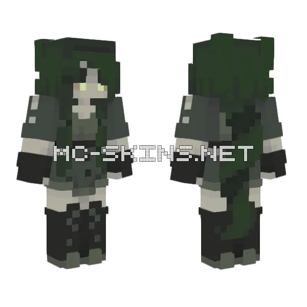 Kiwi OC Minecraft skin, front and back