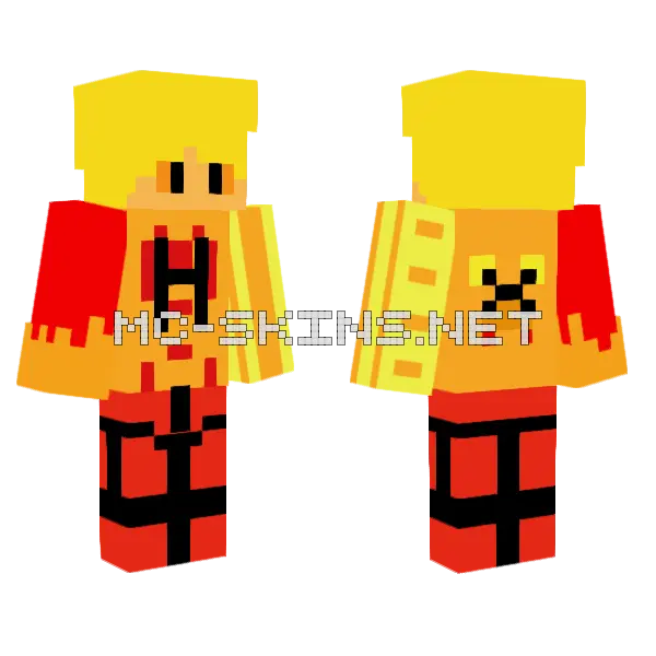 Klemp Minecraft skin, front and back