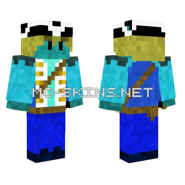 Klepto1786 Blue Outfit Minecraft skin, front and back