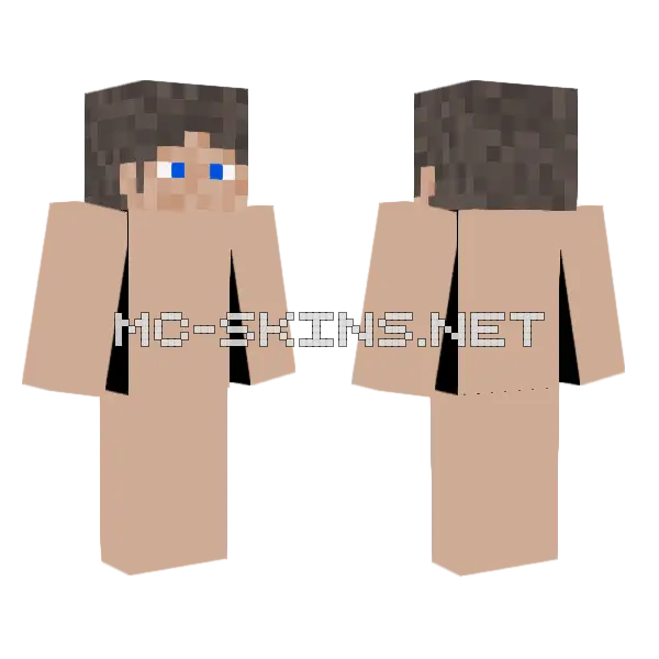 Kndellukas No Clothes Minecraft skin, front and back
