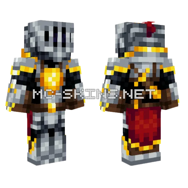 Knight 2023 Minecraft skin, front and back