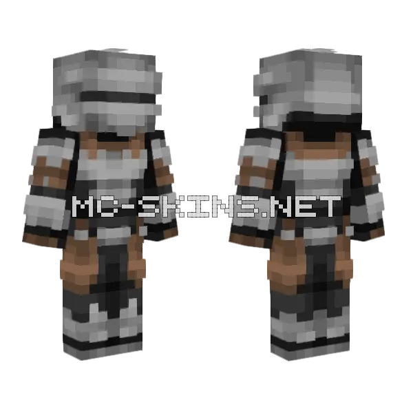 Knight A2 Minecraft skin, front and back
