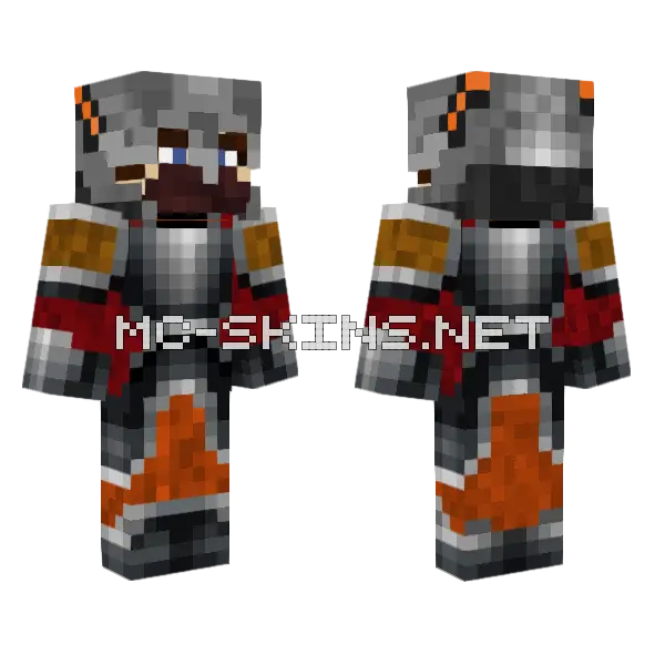 Knight Captain Minecraft skin, front and back