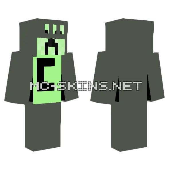 Knight Creeper Minecraft skin, front and back