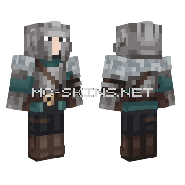 Knight In Shining Armor Minecraft skin, front and back