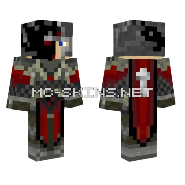 Knight Ninja Thingy Minecraft skin, front and back