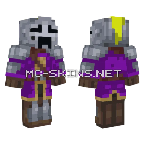 Knight of Sorrow Minecraft skin, front and back