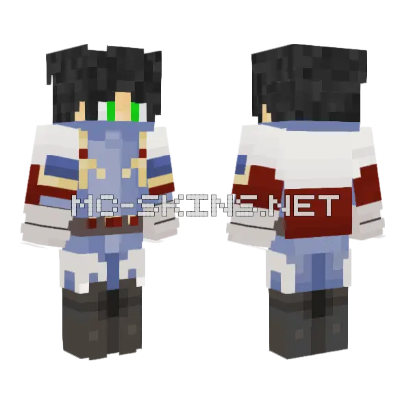 Knight V1 Minecraft skin, front and back
