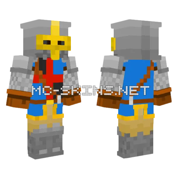 Knightly Jojo V1 Minecraft skin, front and back
