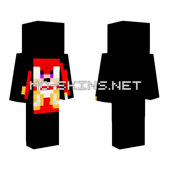 Knuckles TV Series Pixel Art Minecraft skin, front and back