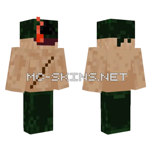 Koh Zoro Minecraft skin, front and back