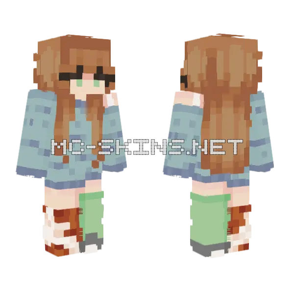 Koi Pond Girl Minecraft skin, front and back