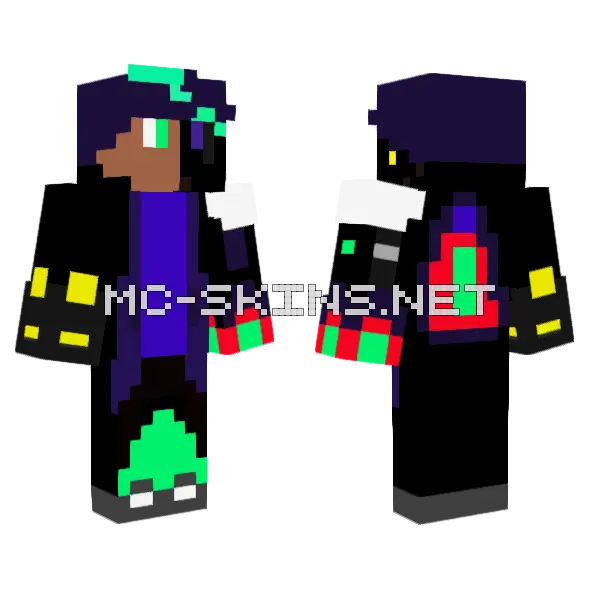 Kokou Witch Minecraft skin, front and back
