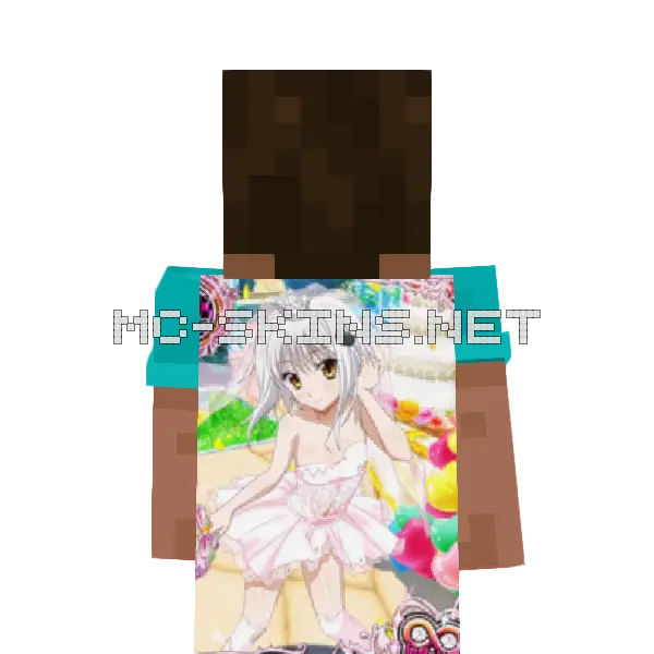 Koneko Toujou Wedding Dress cape, outside and lining