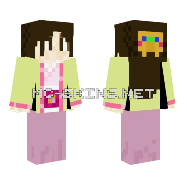 Korean Goryeo Period Hanbok Girl Minecraft skin, front and back