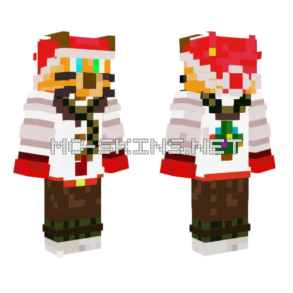 Koreng Santa Minecraft skin, front and back