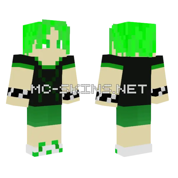 Korior He11 Minecraft skin, front and back